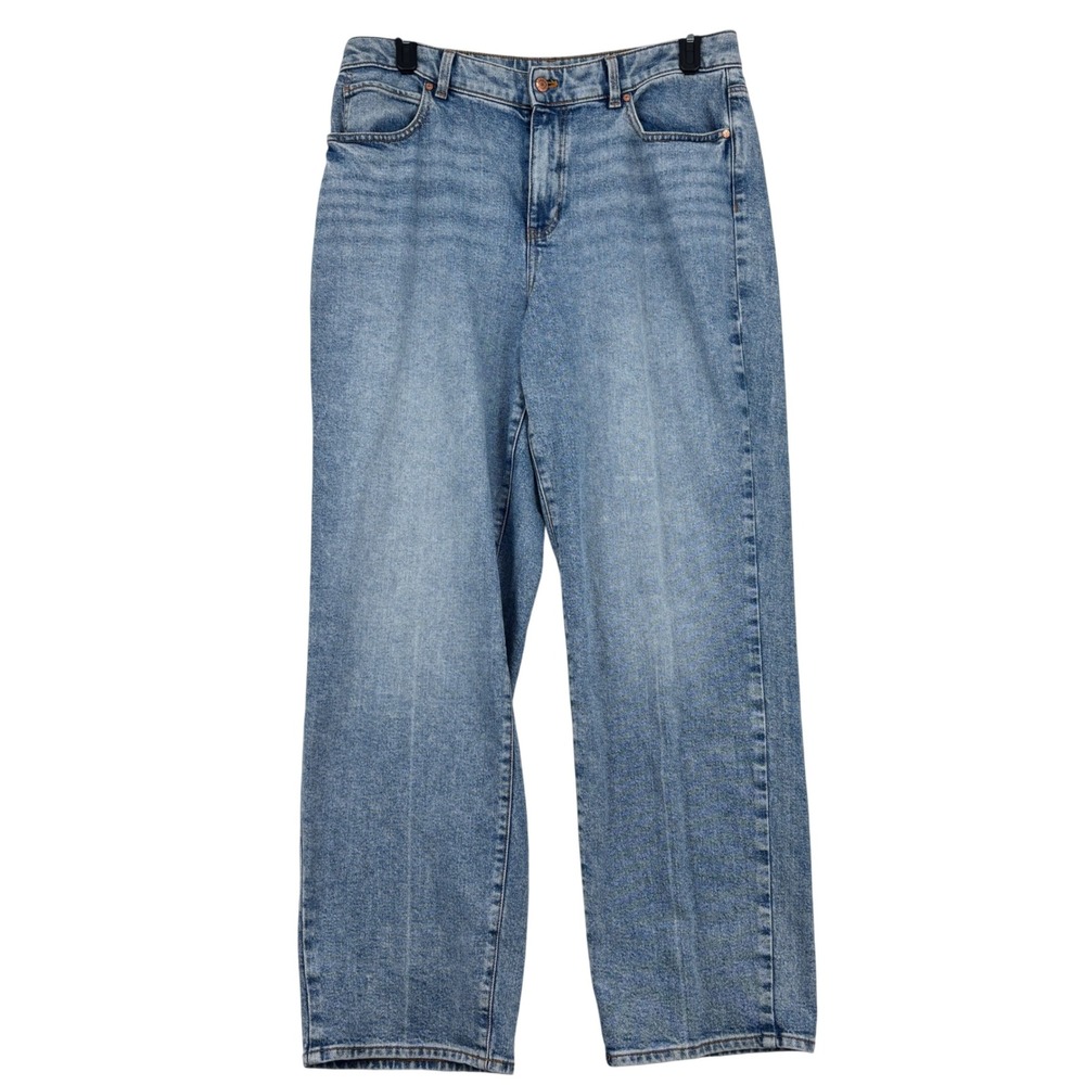 Talbots Jeans High Waist Relaxed Size 12 Blue Lisbon Wash Stretch Denim